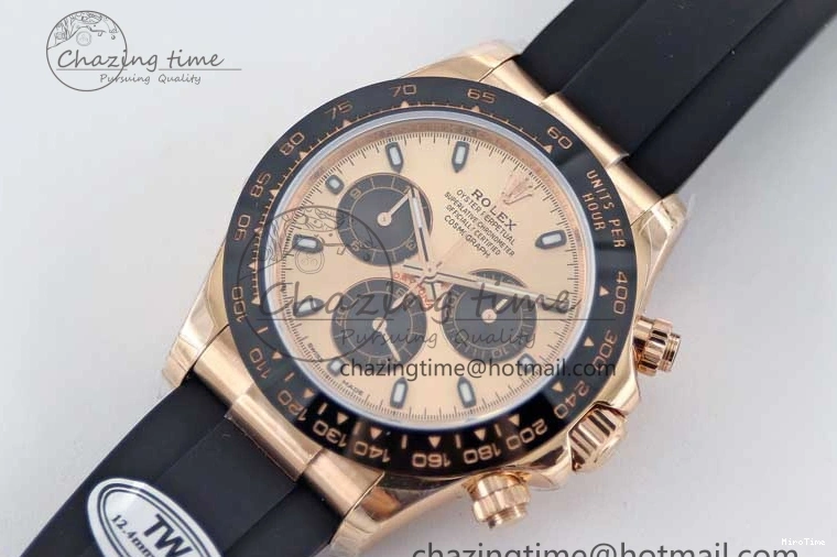 MiroTime 0209 WrinkleFree Daytona 116515 RG TWF 1:1 Best Edition 904L Steel RG Black Dial on Oysterflex Strap A 2417